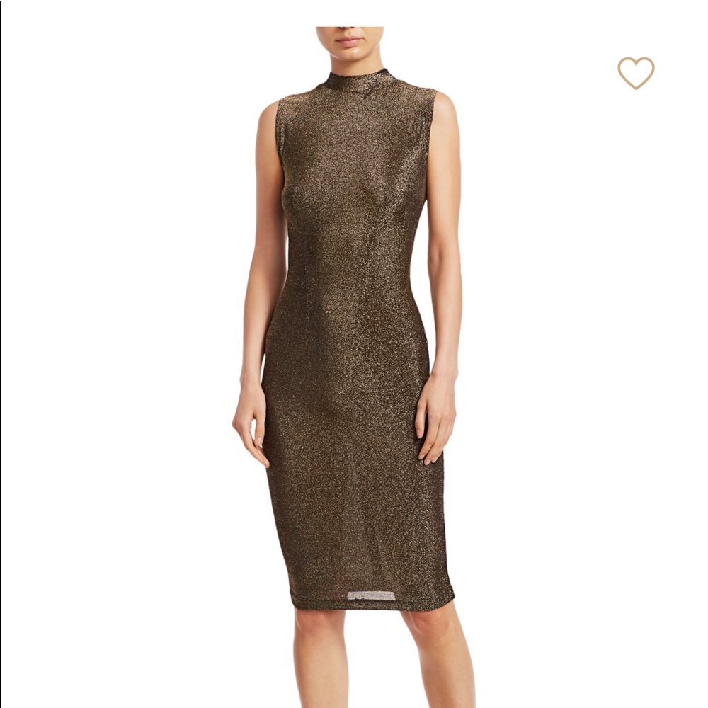 RtA Bandit Metallic Sleeveless Bodycon Dress